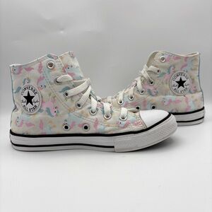 Converse Chuck Taylor High-Tops with Pastel Unicorns girls size 2